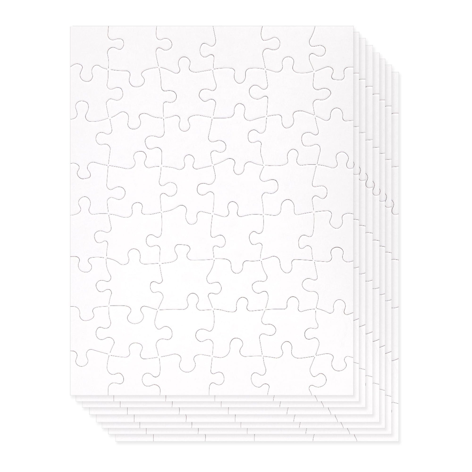 Blank Puzzle 8 Pack Blank Puzzles to Draw On Blank Puzzle Pieces