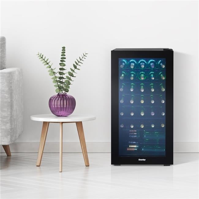 36 Bottle Free-Standing Wine Cooler, Black