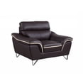 thumbnail image 1 of 36" Brown Contemporary Leather Loveseat, 1 of 2
