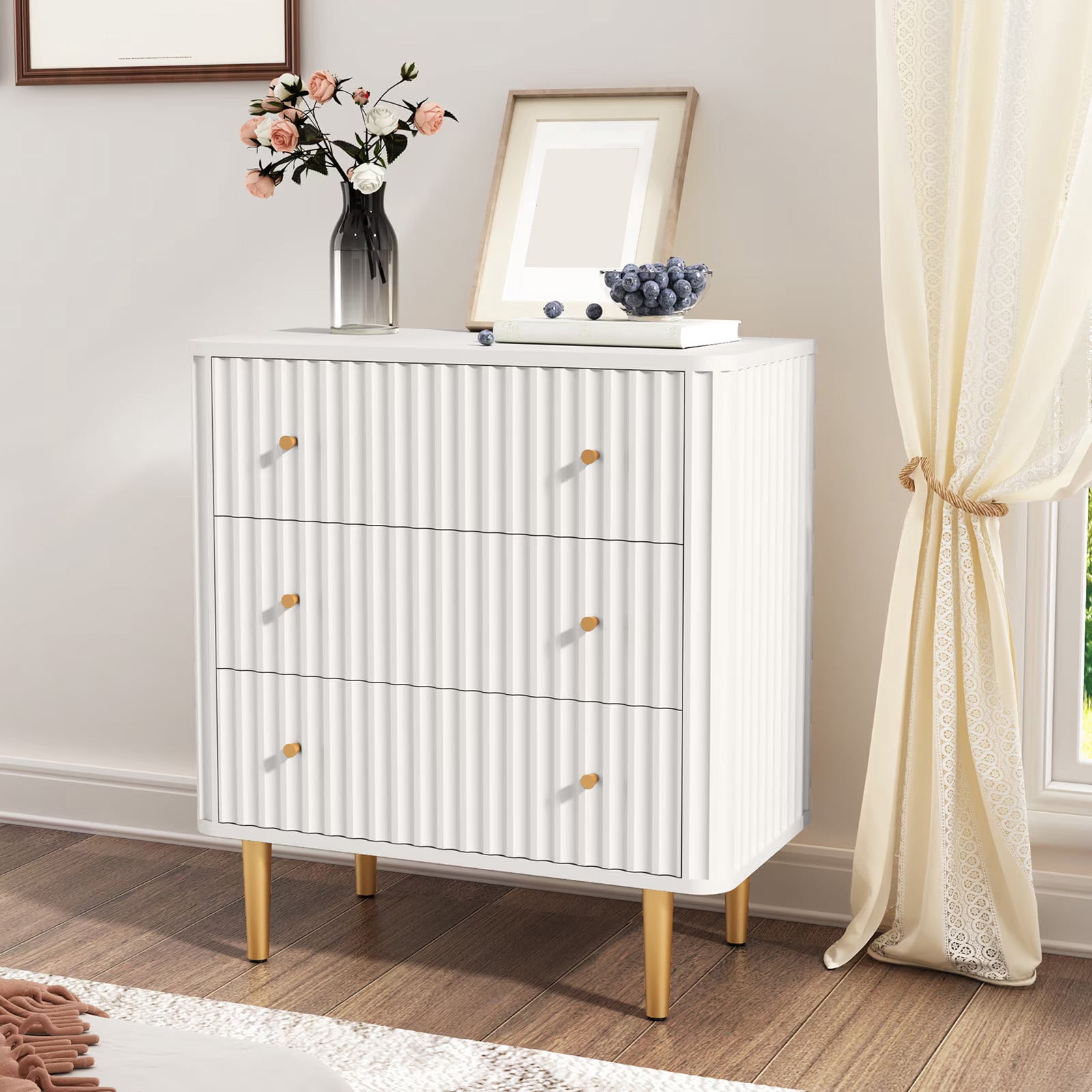 Nightstand, Side Table, Buffet Cabinet, Small Bathroom Storage Cabinet
