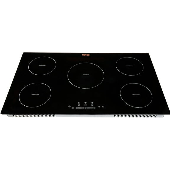 36" Built-In Induction Cooktop - 5 Burner Electric Stove Top with 9200W Power, 9 Heating Levels, LED Touch Screen, Child Safety Lock & Over-Temperature Protection - Magnetic Cooktop for Fast Heating