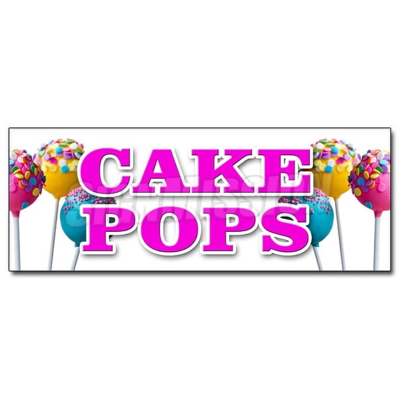 36" CAKE POPS DECAL sticker on a stick gifts holiday homemade snack fresh