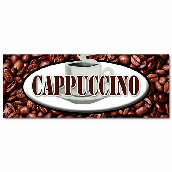 36" CAPPUCCINO DECAL sticker italian espresso milk hot foam coffee cream