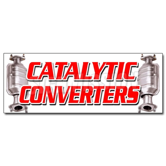 36" CATALYTIC CONVERTERS DECAL sticker inspection asci auto cars repair a/c