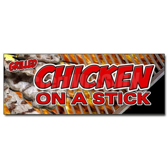 36" CHICKEN ON A STICK DECAL sticker grilled skewer
