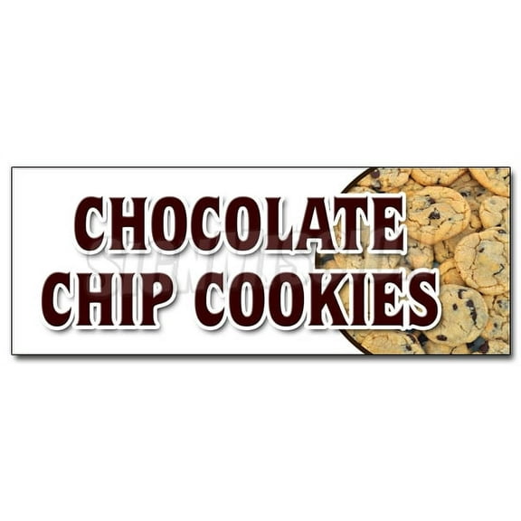 36" CHOCOLATE CHIP COOKIES DECAL sticker fresh baked bakery big huge warm