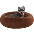 36" Calming Dog Bed with Removable Cover,Anti Anxiety Donut Dog Bed,Plush Round Pet Beds for