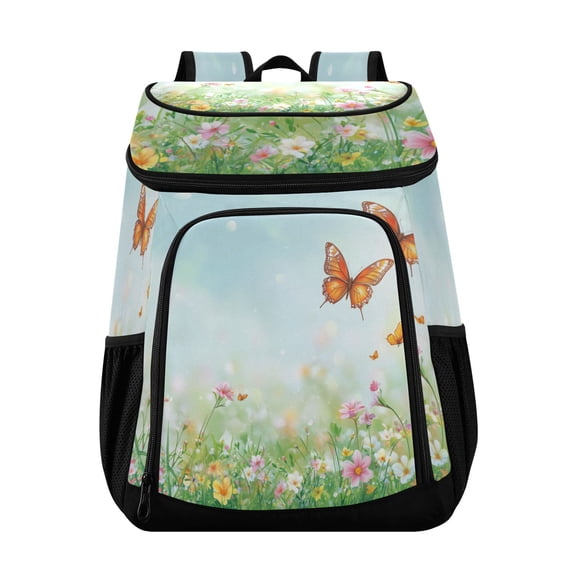 36 Can Capacity Insulated Backpack Cooler Lunch Bag for Picnics, Camping Beautiful Spring Background