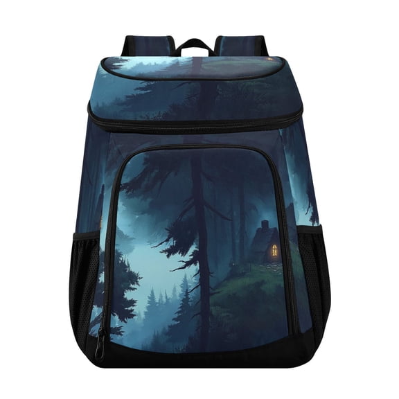36 Can Capacity Insulated Backpack Cooler Lunch Bag for Picnics, Camping Old Witch's Hut