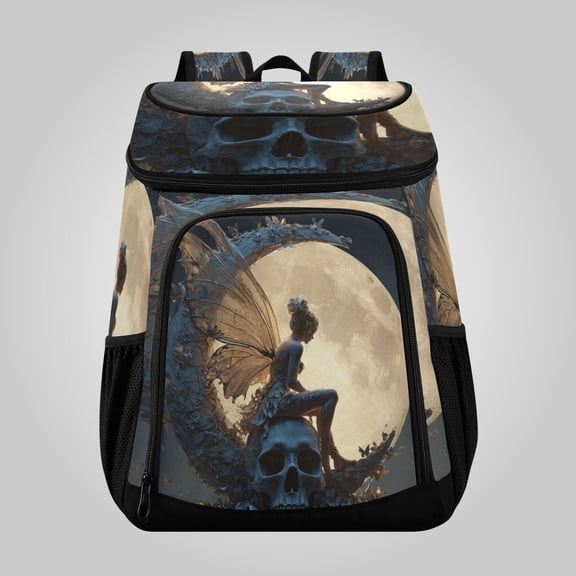 36 Can Large Insulated Backpack Cooler, Leakproof Lunch Bag for Work, Picnics, Hiking, Biking & Outdoor Activities, Reusable Travel Tote with Multiple Pockets Butterfly Wizard