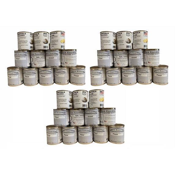 (36 Cans) Future Essentials Freeze Dried Food For Emergency and Long Term Storage Food For Camping and Hiking, All Purpose Baking Variety Pack #2.5 Per Can ✅