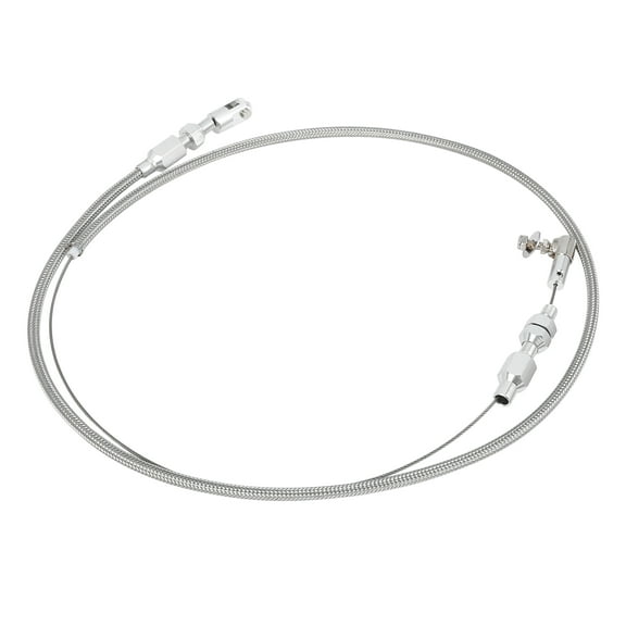 36" Car Vehicle Universal Throttle Cable Braided Stainless Steel Accelerator Silver Tone