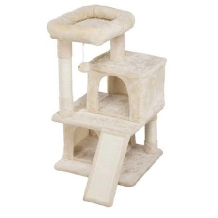 36" Cat Tree with Condo Beige