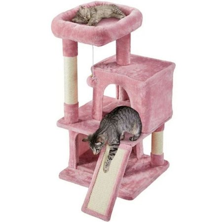 36" Cat Tree with Condo Pink
