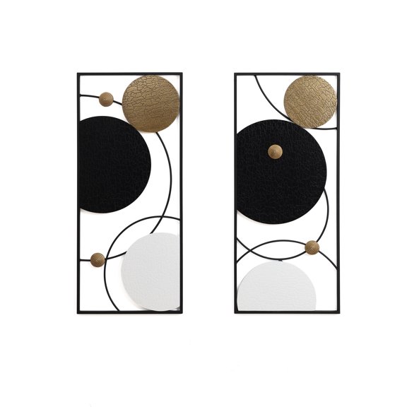Langford Home 36" Celestial Metal Abstract Wall Art Decor 2PC Set
