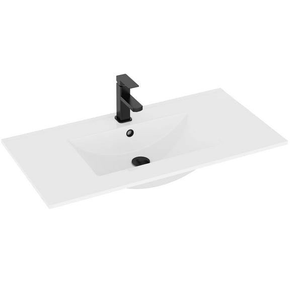 36" Ceramic Intergrated Sink Top, Zinc Alloy Faucet