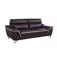 thumbnail image 1 of 36" Charming Brown Leather Sofa, 1 of 2