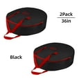 thumbnail image 1 of 36" Christmas Wreath Storage Bag For Artificial Wreaths with Durable Handles & Dual Zipper Storage Container - Black, 2Pack, 1 of 7