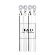 36 Clear 4 Pack Acrylic Lucite Drapery Curtain Pull Wands with Plastic Adapters for Easy Open and Closing of Window Treatments - IF&D Fabrics and Drapes -APA-036-4