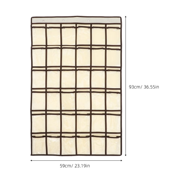 36 Clear Pocket Over Door Organizer for Clothes, Jewelry, Phones, and Classroom Supplies