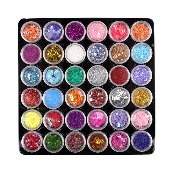 36 Color Fluorescent Glitter Sequins Glitter Epoxy Resin Filling Various Mixed Color Glitter Sequins Jewelery Making