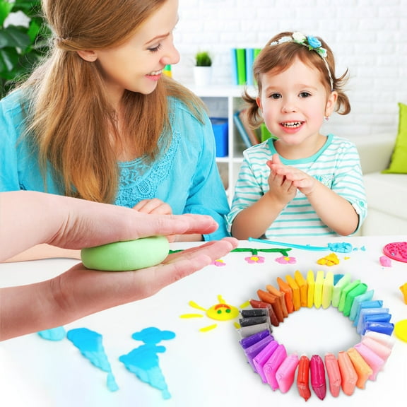36 Color Light Playdough Modeling Set, DIY Play Dough Kit with Soft Texture, Playdough Sets for Kindergarten Creative Learning