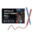 thumbnail image 1 of 36-Color Metallic Acrylic Paint Markers Set, Single-Tip Markers for Nail Art and DIY Crafts, Waterproof Opaque Markers for Drawing and Painting, 12ml Markers for Art, Journaling, and Home Decor, 1 of 6