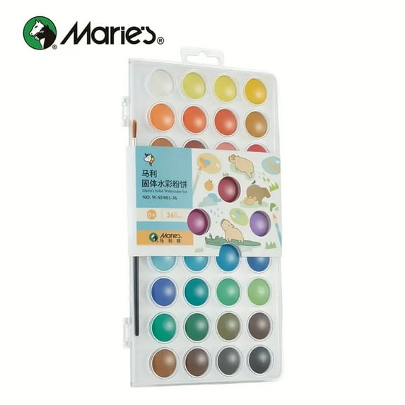 36 Color Watercolor Paint Set, Watercolor Tray Set With 1 Nylon Brush, Perfect For Adults, Beginning Artists, Let Your Paintings Speak For Themselves!