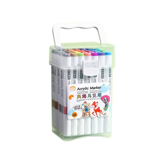 36 Colors Acrylic Markers Paint Pens Washable Markers with Medium Tip, Paint Pens for Rock Painting, Stone, Wood, Calligraphy, Canvas, Ceramic, Metal, Glass, DIY Crafts