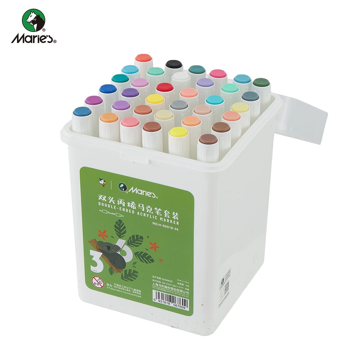 Double-Headed Acrylic Marker Pens Set, Water-Based Paint Markers for Rock, Ceramic, Wood, Canvas, Scrapbooking, Art Supplies for Artists, Adults