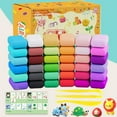 thumbnail image 1 of 36 Colors Air Dry Clay Set With 3 Tools And 1 Manual - Non-Toxic Modeling Clay For , Art Crafts, Diy Projects - Safe & Easy To Mold, Ideal For School, Home, Party Activities, 1 of 5
