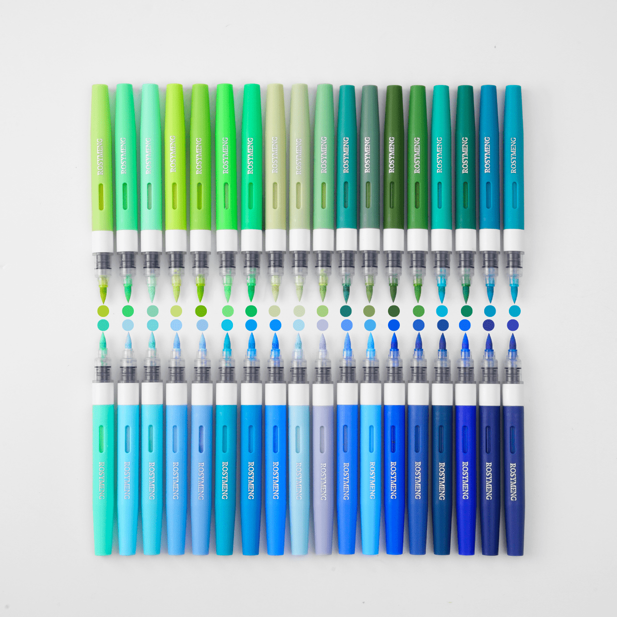 36 Colors Cool Tone Acrylic Paint Pens, Brush Tip Paint Markers for Wood, Canvas, Rock, Glass