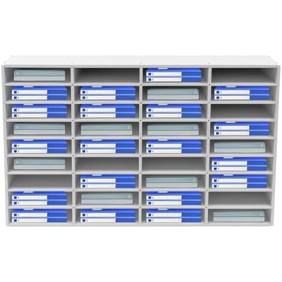36 Compartments File Organizer with Adjustable Dividers, Desktop Countertop Literature Sorter and Mailbox for Office, Home, Classroom, School Organization$$Office
