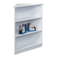 thumbnail image 1 of Giftmark 5000w 36"H Corner Three Tier Bookcase with Top Shelf in White, 1 of 2