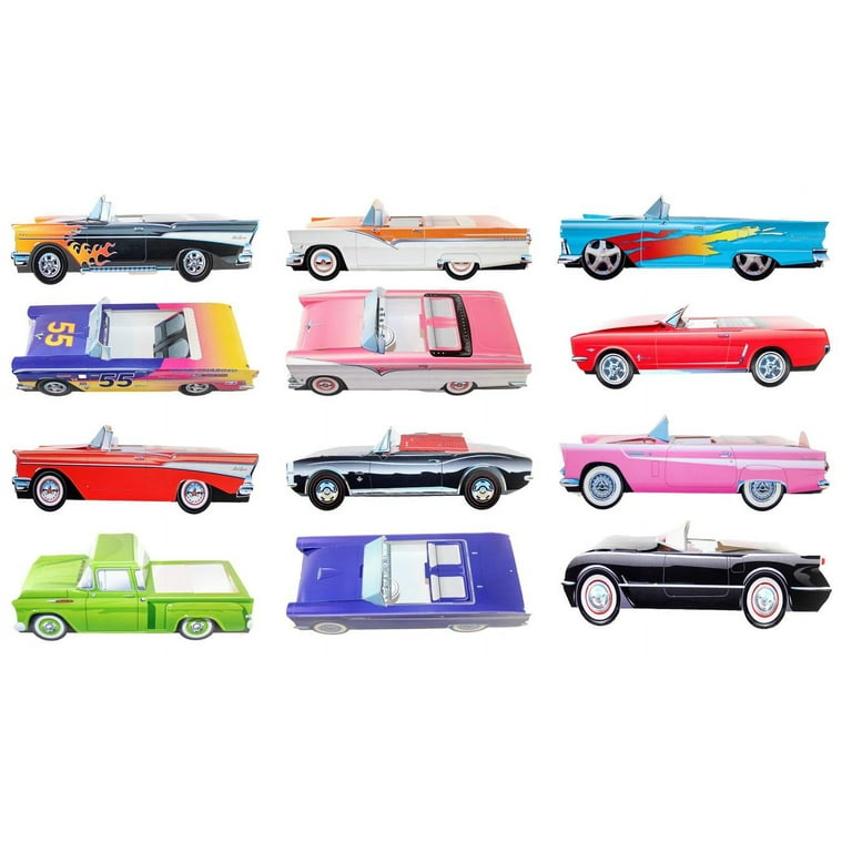 36 Count 50s Party Decorations, Classic Car Collection from the