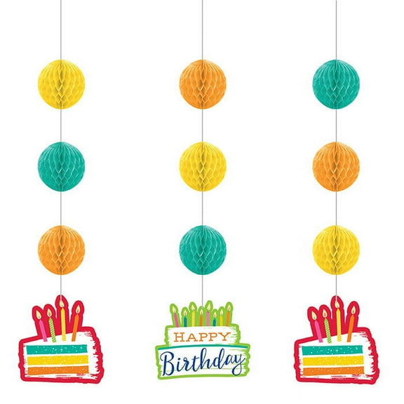 36/Case Bulk Festive Cake Hanging Cutouts