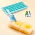 thumbnail image 1 of 36-Cube Ice Tray with Leakproof Lid - BPA-Free Plastic, One-Twist Release Ice Mold for Cocktails, Whiskey, Baby Food & Juice, Large Capacity, Dishwasher Safe, Freezer-Friendly Green, 1 of 7