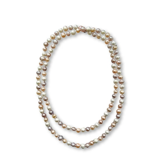 MGR! My Gems Rock Cultured Freshwater Pearl Off-White Necklace, No Metal