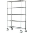 thumbnail image 1 of 36" Deep x 36" Wide x 102" High 5 Tier Chrome Wire Shelf Truck with 1200 lb Capacity, 1 of 6