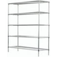 thumbnail image 1 of 36" Deep x 60" Wide x 74" High 5 Tier Chrome Starter Shelving Unit, 1 of 5