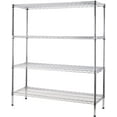 thumbnail image 1 of 36" Deep x 72" Wide x 86" High 4 Tier Chrome Wire Shelving Kit | NSF Commercial Storage Rack Unit, 1 of 5