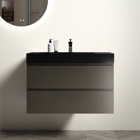 36" Dimension - Hard Wear-resistant Basin - Bathroom Use - Contemporary Vanity Style
