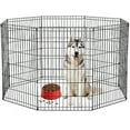 thumbnail image 1 of Dkeli Metal Dog Playpen with Hinged Access Door, Black, 1 of 7