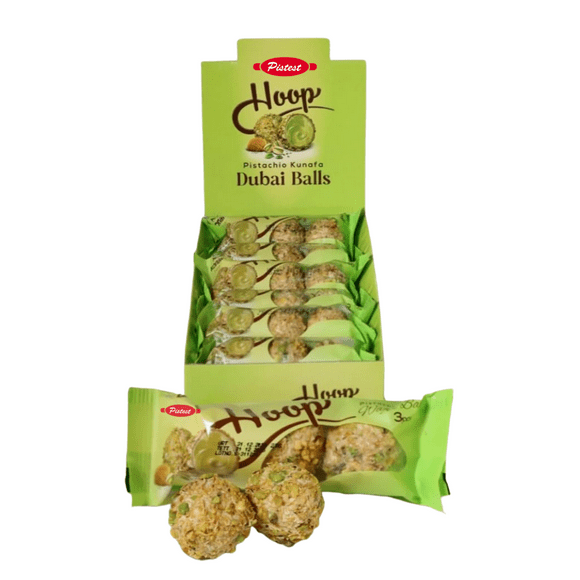 36 Dubai Kunafa Pistachio Chocolate Balls  (12 Pack x 27g) | Rich Milk Chocolate with  Pistachio Flavor | 11.42 oz Total | Gourmet Gift for Office, Friends, Gatherings & Special Occasions
