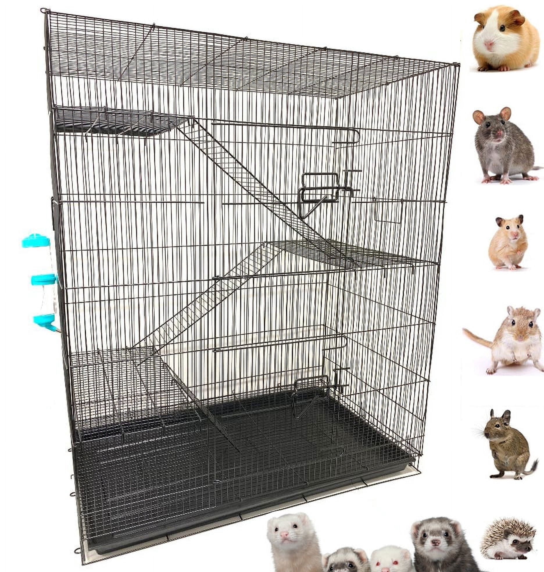 36" EXTRA LARGE 5-Floors Small Animals Critters Rats Mice Hamster Gerbil Mouse Habitats Cage Tight 3/8-Inch Bar Spacing For Guinea Pig Ferret Chinchilla Sugar Glider Hedgehog Squirrel Rodent Degu