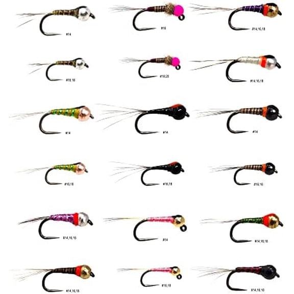36 Effictive Tungsten Bead Perdigon Nymphs Fly Fishing Flies Assortment | Trout and Grayling Fishing Lure | Waterproof Fly Box$$Sport & Recreation Other