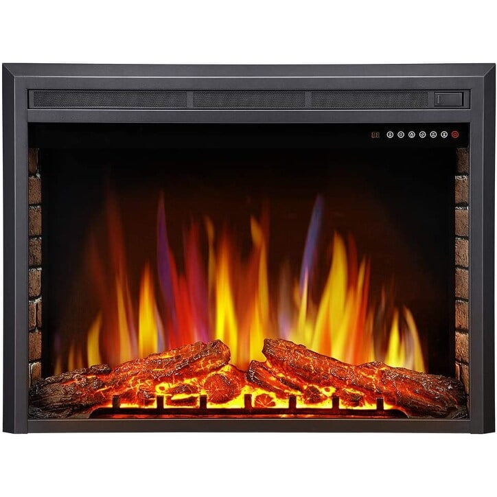 36" Electric Fireplace Insert, Freestanding & Recessed Heater 36 INCH