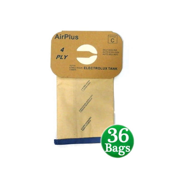 36 Electrolux Tank Canister 4 Ply Vacuum Cleaner Type-C Bags # 805FPC