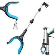 36" Extra Long Reacher Grabber Tool, Kekoy Foldable Trash Grabber Reaching Aid Pick up Tool Blue