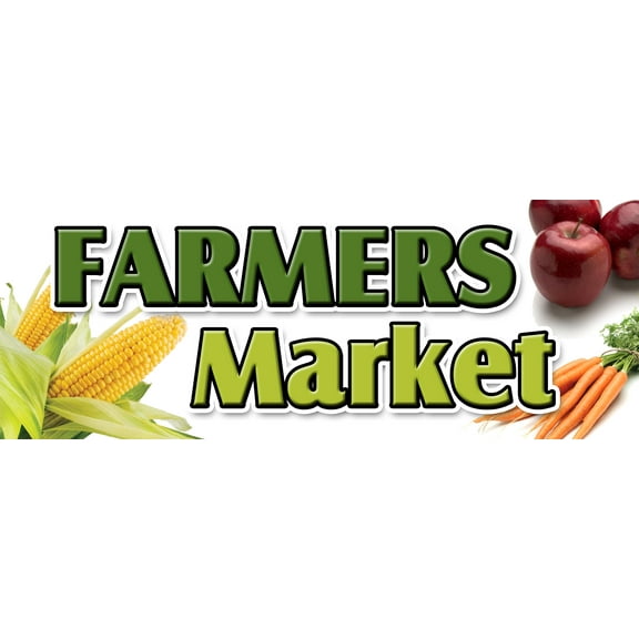 36" FARMERS MARKET DECAL sticker produce fruit vegetables fresh tomatoes